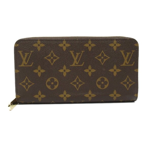 LOUIS VUITTON Zippy Round wallet M41896 Monogram canvas Brown Coquelicot Used LV - Picture 1 of 10